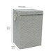 image 4 of JVL Argyle Rectangular Foldable Paper Lidded Storage - Light Grey Grey