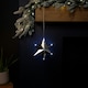 image 4 of 20cm Battery Operated Light up Hanging Christmas Shooting Star Bauble  in Silver with LEDs