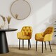 image 7 of Set Of 4 Anika Modern Velvet Dining Chair Padded Seat Metal Legs (Mustard)