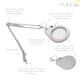 image 2 of PURElite LED Swivel Magnifying Lamp - Clip-on Table & Desk Lamp, Flexible Neck, 10cm Lens with 2x Magnification