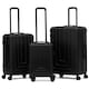 image 1 of Flight Knight Premium Lightweight Suitcase - Built-in Side Lock with USB Port - 8 Spinner Wheels - Hard Shell Carry On Or Check in Luggage 100 Airlines Approved Black | Large