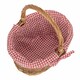 image 3 of Small Lined Country Oval Wicker Shopping Basket Multi | Garden Rose | S