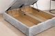 image 3 of Cube Silver Plush Ottoman 6ft Superking Bed Set With Headboard and Mattress