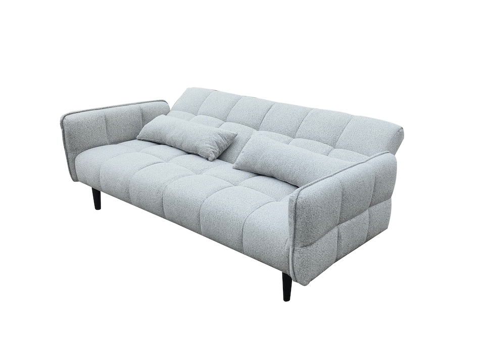 image 1 of Bello 2 Seater Sofa Bed in Grey or Silver | Silver | One Size