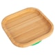 image 1 of Tiny Dining Children's Bamboo Suction Square Plate - Green Green