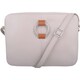image 1 of Genuine Soft Leather Boxy Style Crossbody Shoulder Handbag White | Ivory
