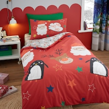 Bedlam Ho Ho Ho Duvet Cover Set Red