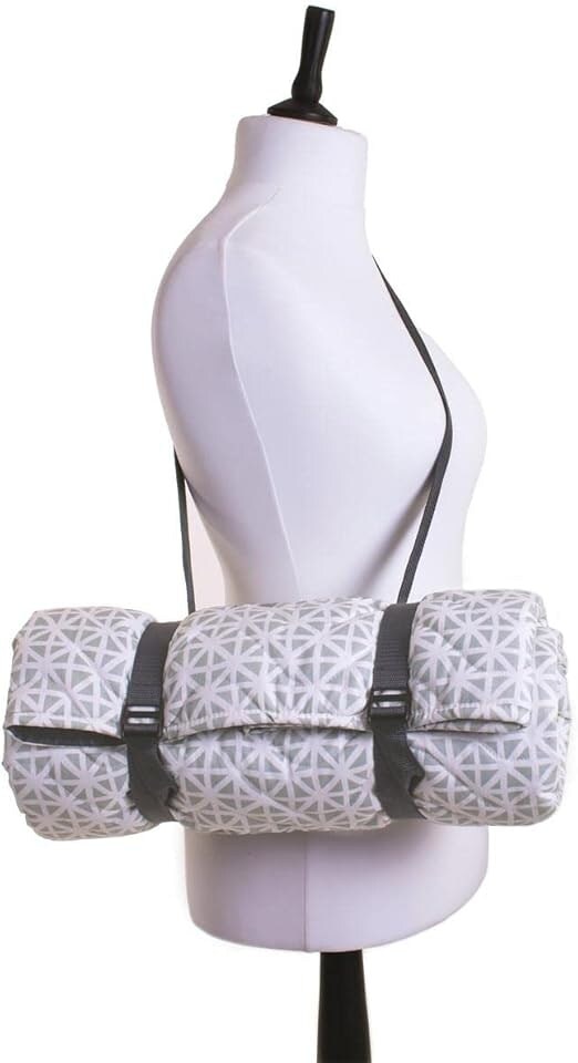 image 1 of Newbury Quilted Picnic Rug - Light Grey