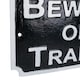 image 3 of Beware Train Cast Iron Railway Sign Plaque Door Wall House Fence Gate Garden