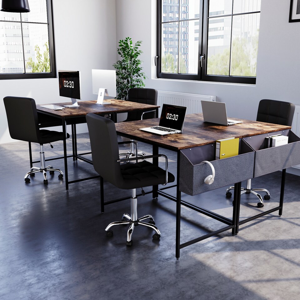 image 1 of Vida Designs Calbo Office Chair Computer Desk Table Chair, Black