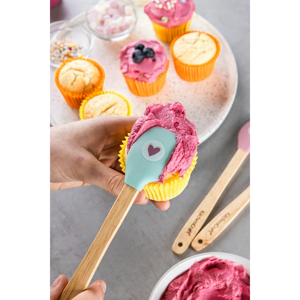 image 1 of KitchenCraft Spatula Multicolour Silicone Mini Set of 3