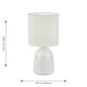 image 6 of First Choice Lighting Cleo Set of 2 White Ceramic 26cm Lamps With Shades White | White