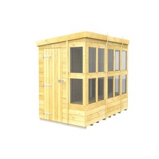 10 x 6 Feet Pent Potting Shed - Wood - L178 x W302 x H201 cm | Brown