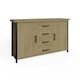 image 6 of Lowry 2 Door 4 Drawer Large Sideboard Driftwood Lacquered Solid Reclaimed Pine Brown
