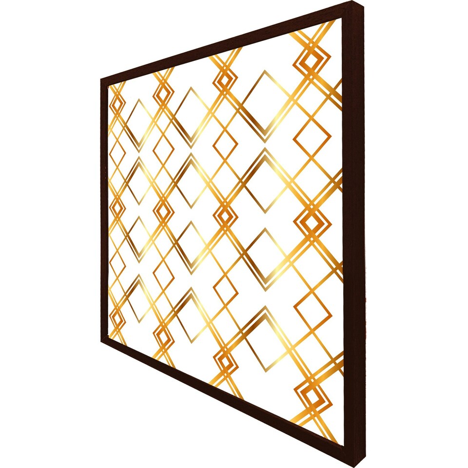 image 1 of Geometric golden pattern (Picture Frame) Black | XL