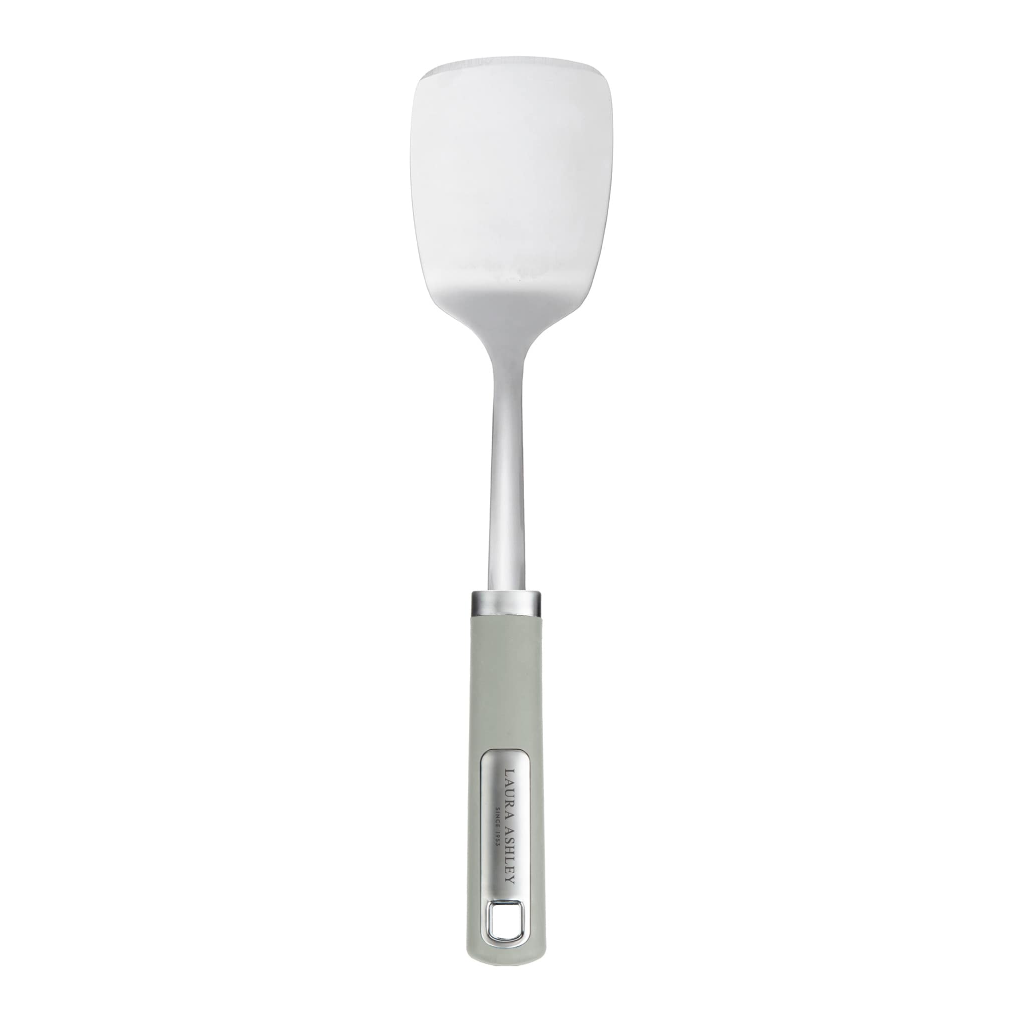 Laura Ashley Pendeford Sage Leaf Stainless Steel Turner with Soft Touch Handle in Green