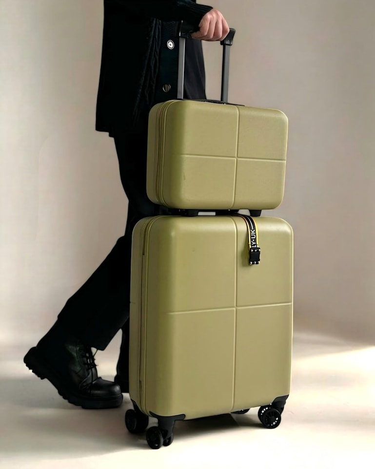 image 1 of Premium 100% Makrolon PC 2 PCS Suitcase Set | Vanity + Cabin Luggage