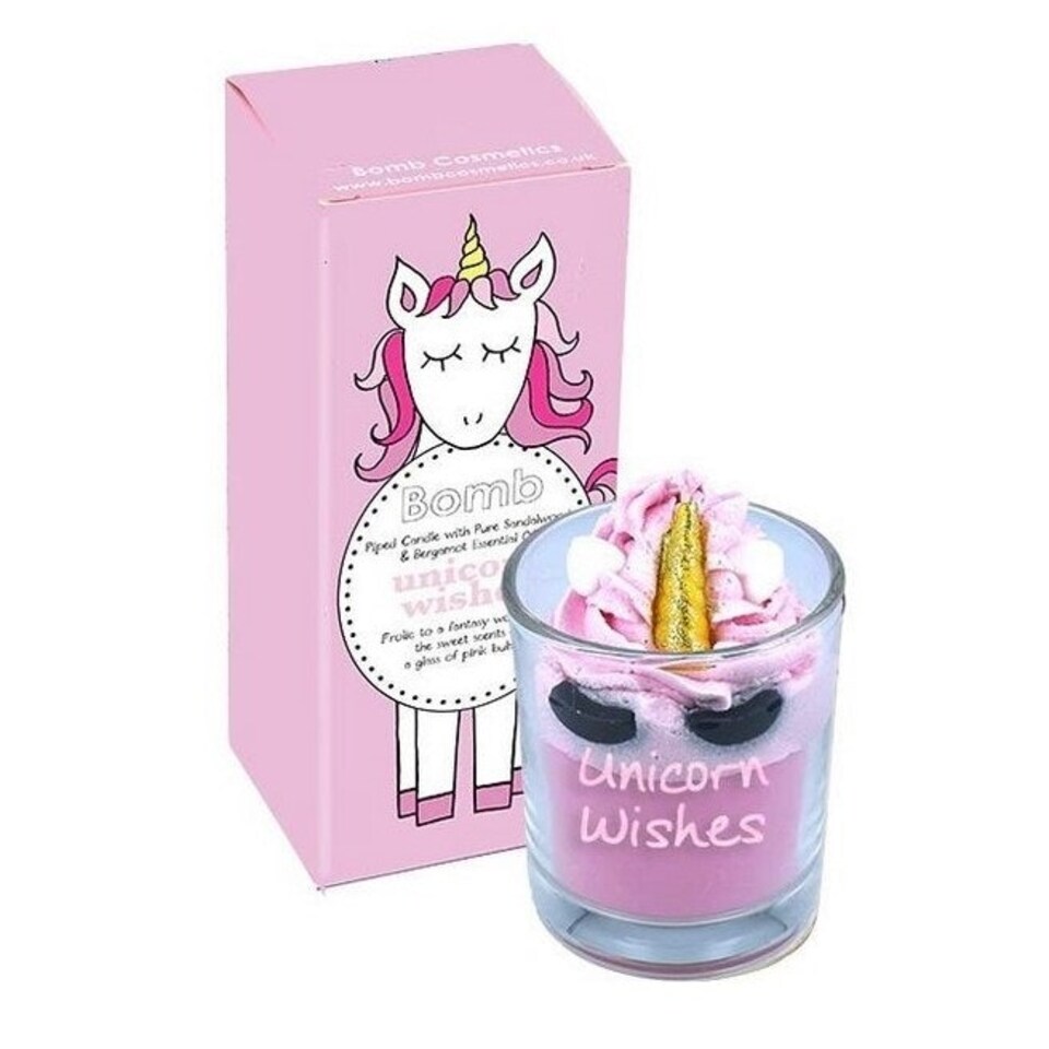 Bomb Cosmetics Piped Scented Candle Unicorn Wishes