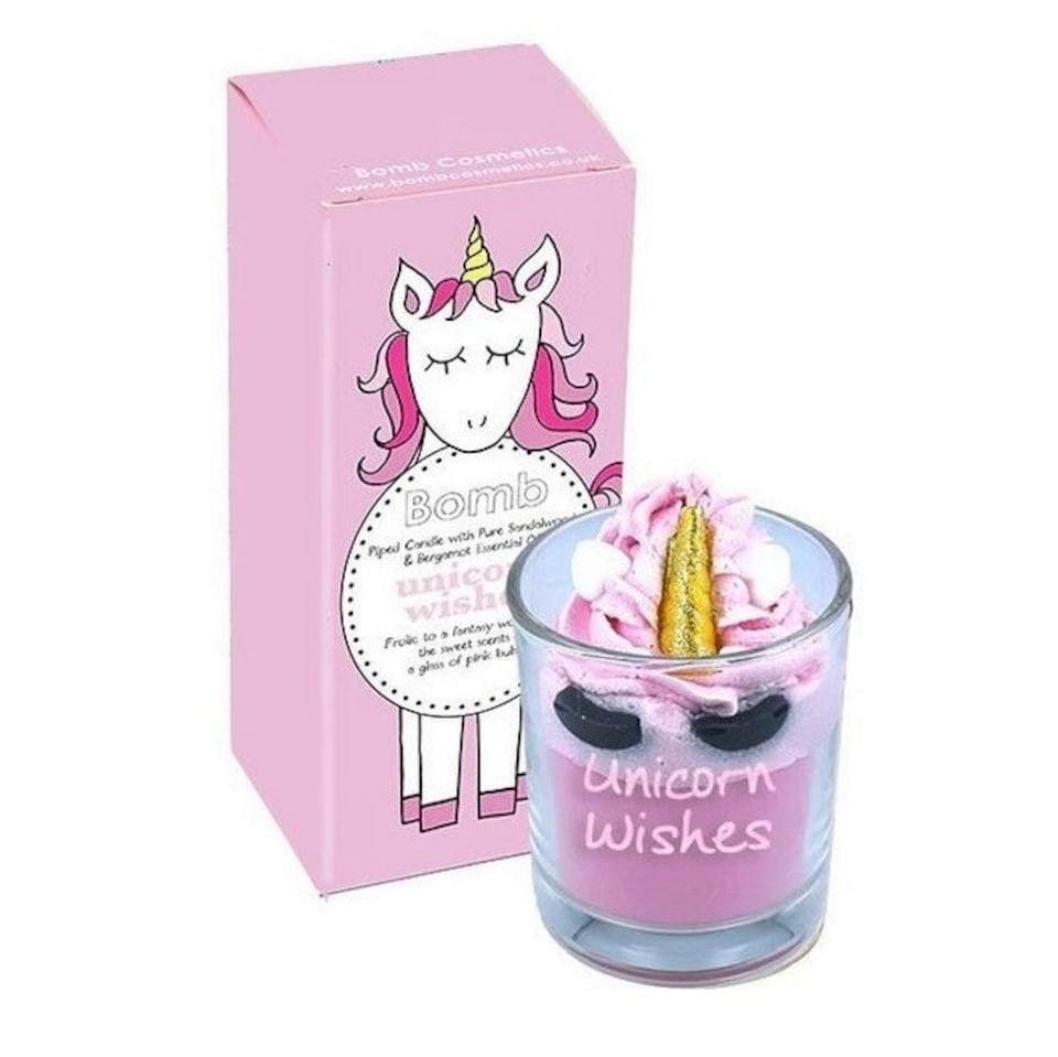 Bomb Cosmetics Piped Scented Candle Unicorn Wishes