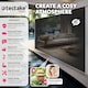 image 2 of Garden Privacy Screen with retractable side awning and aluminium casing Black | 200 x 300 cm