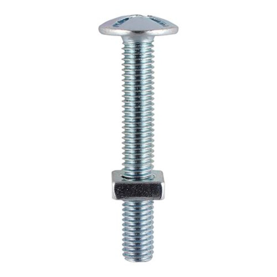 image 1 of Timco - Roofing Bolts & Square Nuts - Zinc (Size M6 x 100 - 2 Pieces)