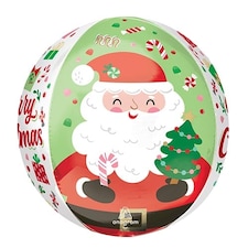 Merry Christmas Jolly Old Santa Orbz Foil Helium Balloon 38cm / 15 in