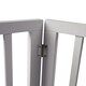 image 4 of Wooden Pet Gate Dog Fence Retractable Barrier Portable Door 3 Panel White