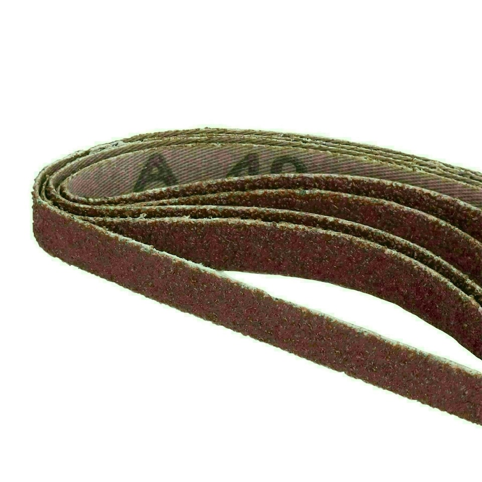image 1 of Belt Power Finger File Sander Abrasive Sanding Belts 330mm x 10mm 40 Grit 10 PK
