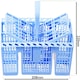 image 2 of SPARES2GO Cutlery Basket Cage for Smeg Dishwasher (Blue, 220 x 208 x 160mm)