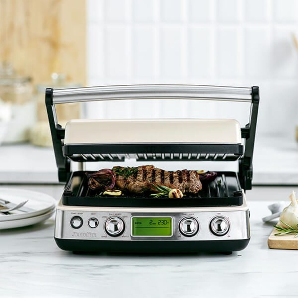 image 1 of GreenPan Non-Stick 3-in-1 Contact Grill & Indoor BBQ Cream
