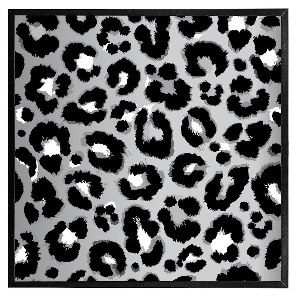 image 1 of Silver leopard print (Picture Frame) Brown | Oak | XL