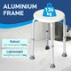 image 4 of HOMCOM Bath Chair Height Adjustable Shower Seat, Elderly Disabled