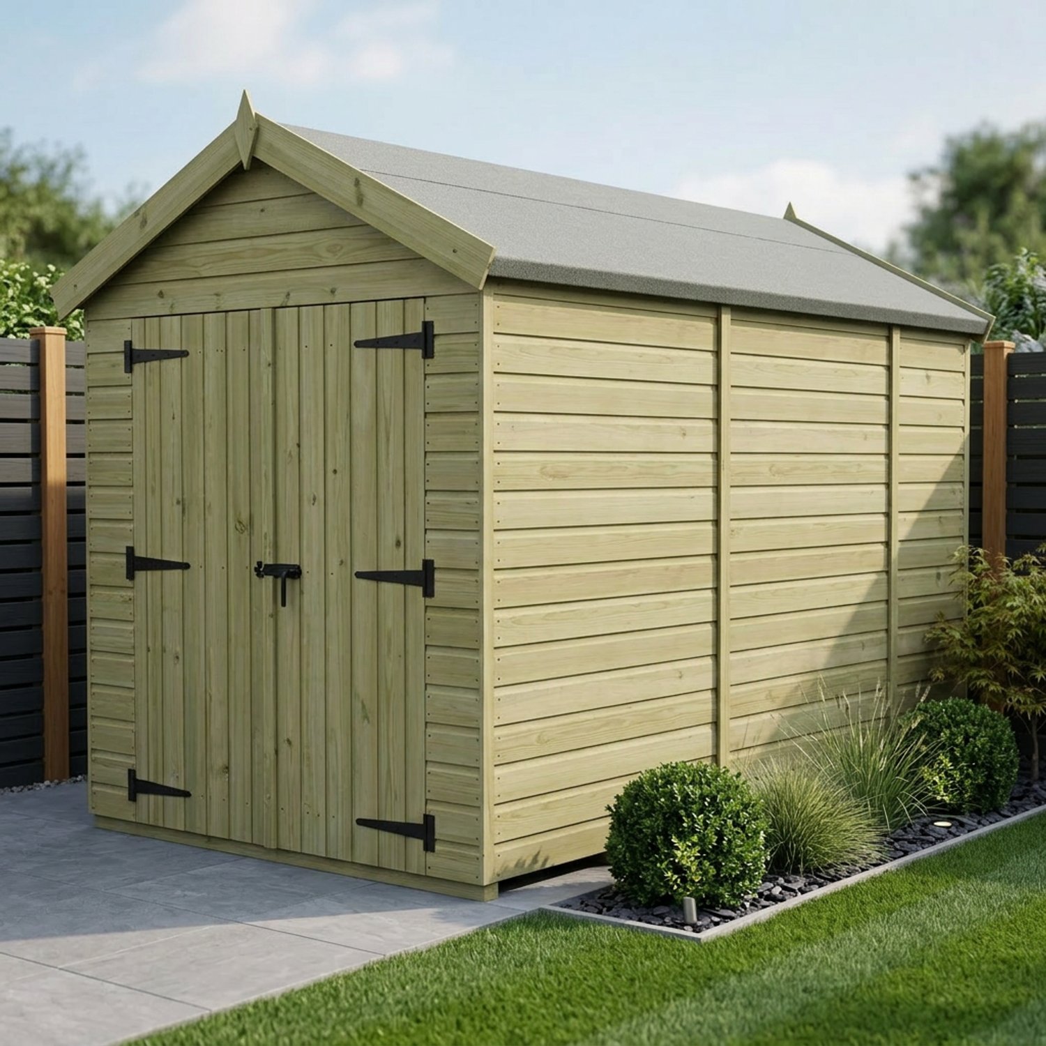 7 x 9 Apex Shed (Double Door, No Windows)