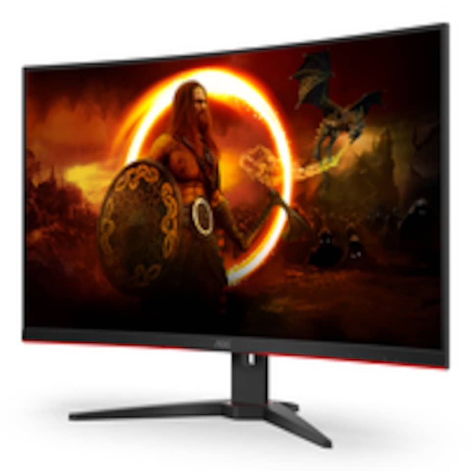 image 1 of AOC Gaming C32G2ZE - 32 Inch FHD Curved Monitor, 240Hz, 1 ms MPRT, VA AMD FreeSync Premium, Low Input Lag (1920x1080@ 240Hz, 300 cd/m², HDMI/DP) | Black | Black, Red | 69.8 cm