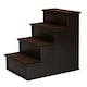 image 6 of PawHut 4 Step Wooden Dog Steps Pet Stairs Cat Ladder for Bed Couch, Dark Brown