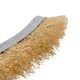 image 2 of Blackspur Multipurpose Brass-Coated Steel Wire Brush - 32.5cm - Yellow