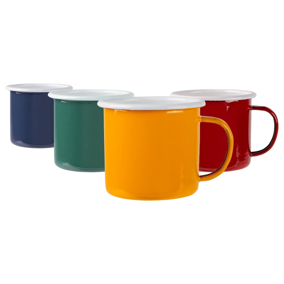 image 1 of Argon Tableware Coloured Enamel Mugs - 375ml - 4 Colours