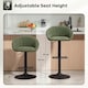 image 3 of HOMCOM Swivel Bar Stools Set of 2 Height Adjustable Bar Chairs Dark Green | Green | Adjustable Height | 2
