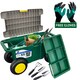 image 6 of Wheeled Garden Tool Cart Weeding Stool Garden Kneeler Tool Storage Container