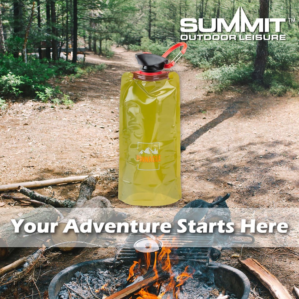 image 1 of PMS Collapsible Water Carrier with Flip-Top Lid, Thick Plastic, Green