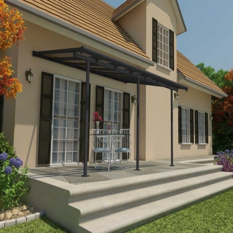 image 1 of Patio Cover Sierra 3X7.30 Clear - Polycarbonate - L739 x W299 x H305 - Grey Grey