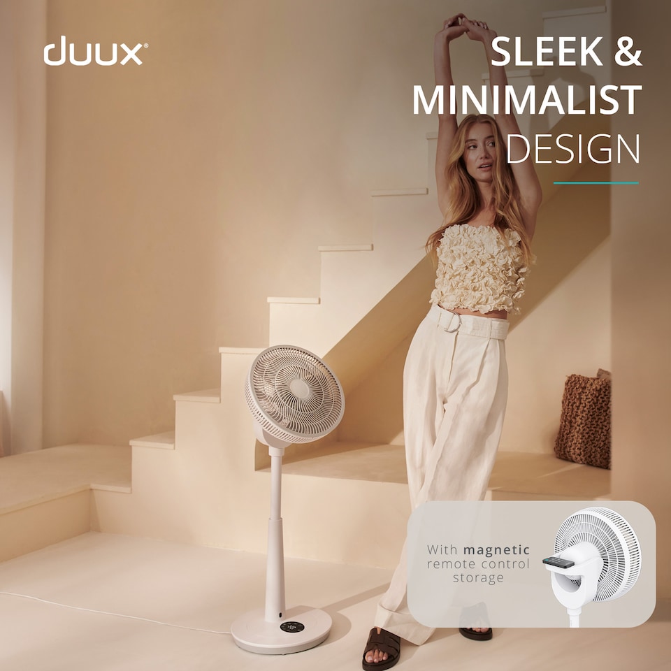 image 1 of Duux Whisper 3 Standing Fan with Remote Control | White | White