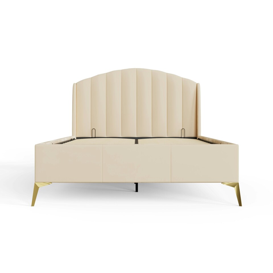 image 1 of GFW Pettine End Lift Ottoman Storage Bed 150cm King Size - Natural
