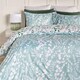 image 2 of OHS Watercolour Floral Reversible Bedding Set Duvet Cover with Pillowcase | Green | Green | Double