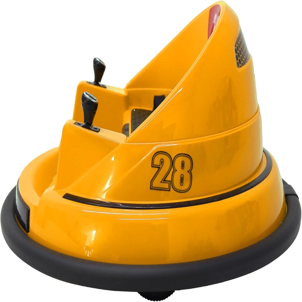 image 1 of Alivio Remote Control Bumper Car for Kids, 360° Spin with Lights, Music & Safety Belt (Yellow)