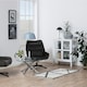 image 4 of Heaven Round Coffee Table with Glass Top and Chrome Legs