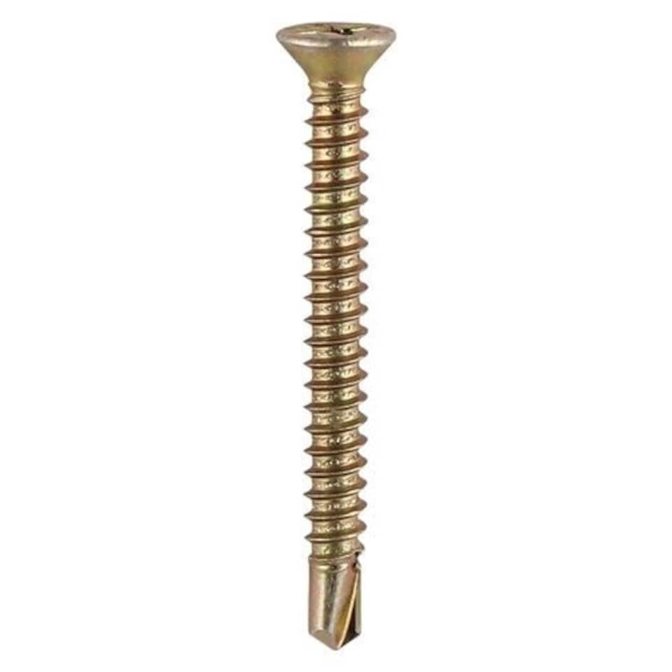 image 1 of Timco - Window Fabrication Screws - Countersunk with Ribs - PH - Self-Tapping - Self-Drilling Point - Yellow (Size 3.9 x 13 - 1000 Pieces)