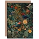 image 1 of Parrot Birds in Exotic Blooming Jungle Folk Art Nature Greeting Card