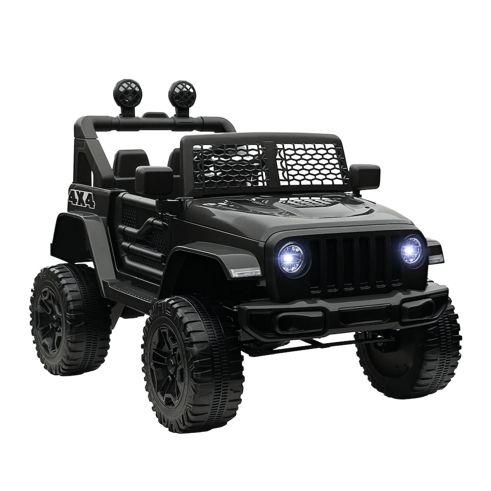 image 1 of HOMCOM 12V Kids Electric Ride On Car Truck Off-road Toy W/ Remote Control Black