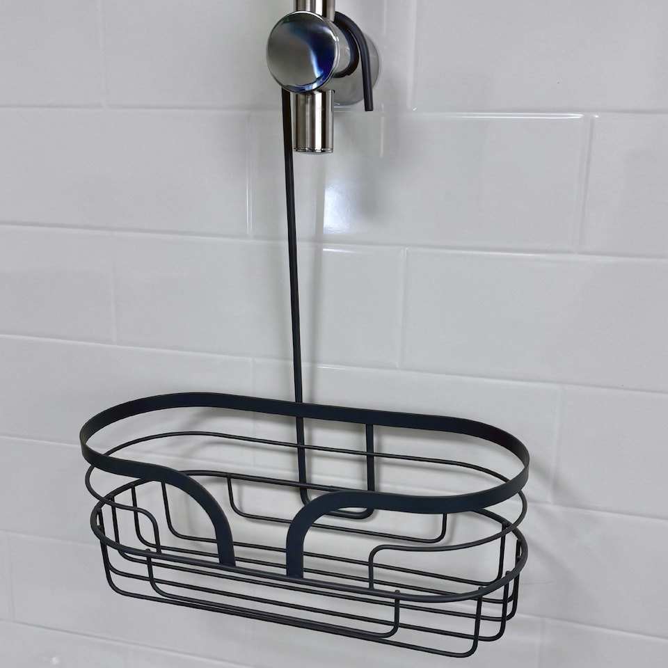 image 1 of Showerdrape Dante Anthracite Grey Freestanding Floor Caddy and Mini Shower Caddy | Grey | Anthracite Grey | 1